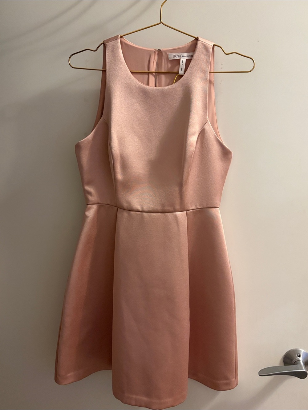 BCBGMAXAZRIA VINTAGE Pink Sleeveless Fit-and-Flare Dress